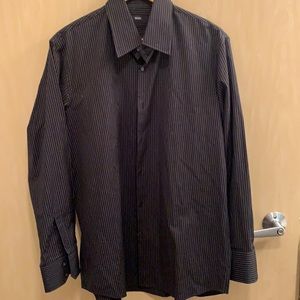 Hugo boss 16 1/2,32/33 black stripe dress shirt